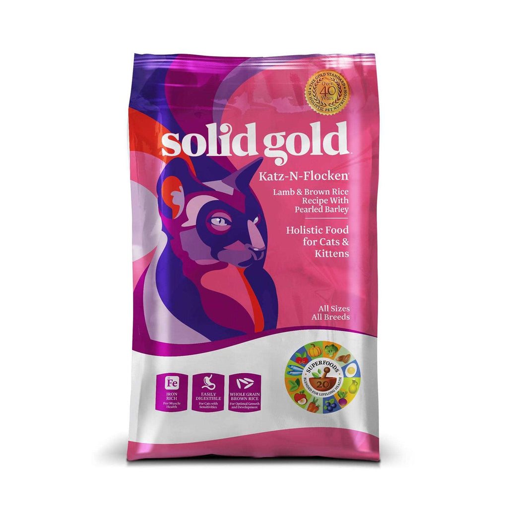 Solid Gold Katz-N-Flocken Lamb & Brown Rice Dry Cat Food V1210