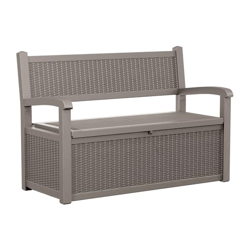 75 Gallon Black Storage Bench Deck Box C688