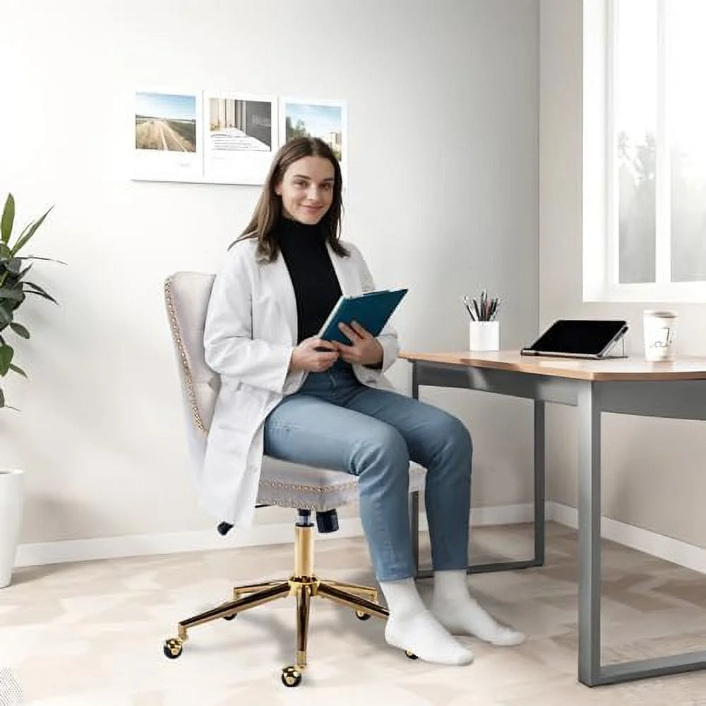 Velvet Ergonomic Office Chair with Wheels K4646