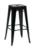 Black Steel Backless Barstool 4-Pack V415