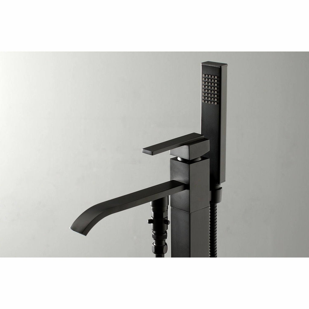 Brushed Brass Freestanding Tub Faucet with Hand Shower Q484618