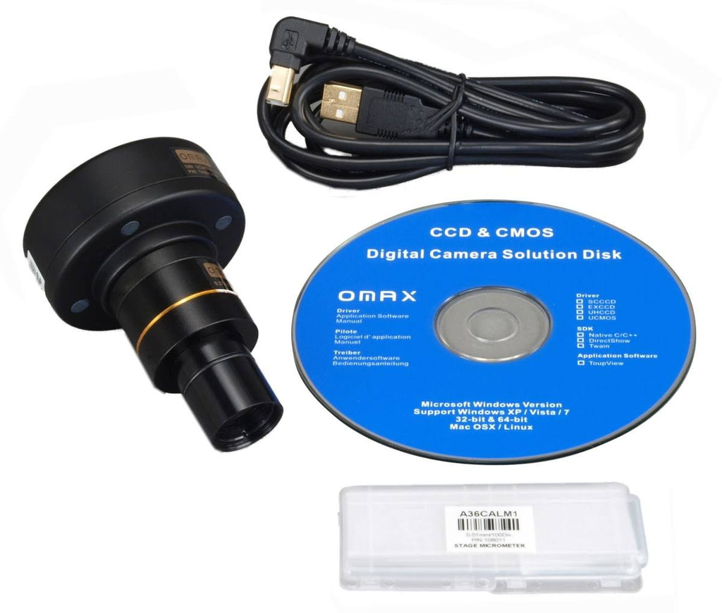 40X-1000X Trinocular Compound LED Microscope with 2MP USB Digital Camera L69647