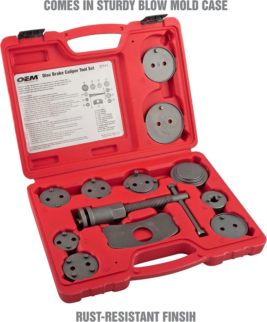 Disc Brake Tool Set with 11 Adapters V1016