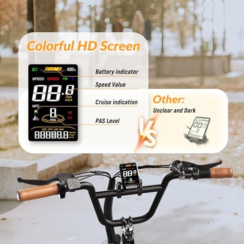 Electric Bike with 1500W Motor, 48V 20Ah Battery, 20" Fat Tire, 7-Speed T440175