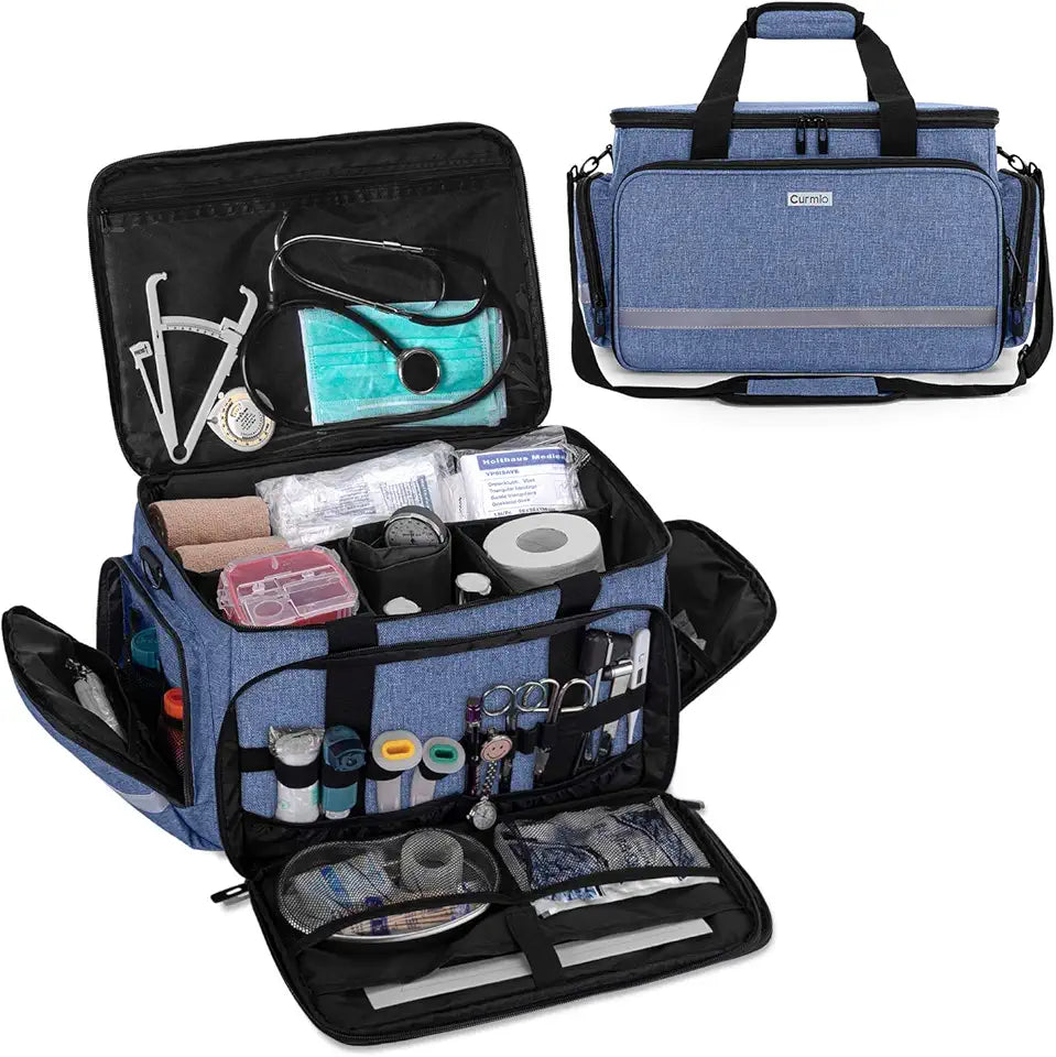 Nurse Bag with Inner Dividers and No-Slip Bottom T1735
