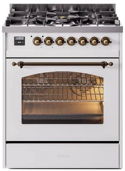 White Dual Fuel Natural Gas Range R3557