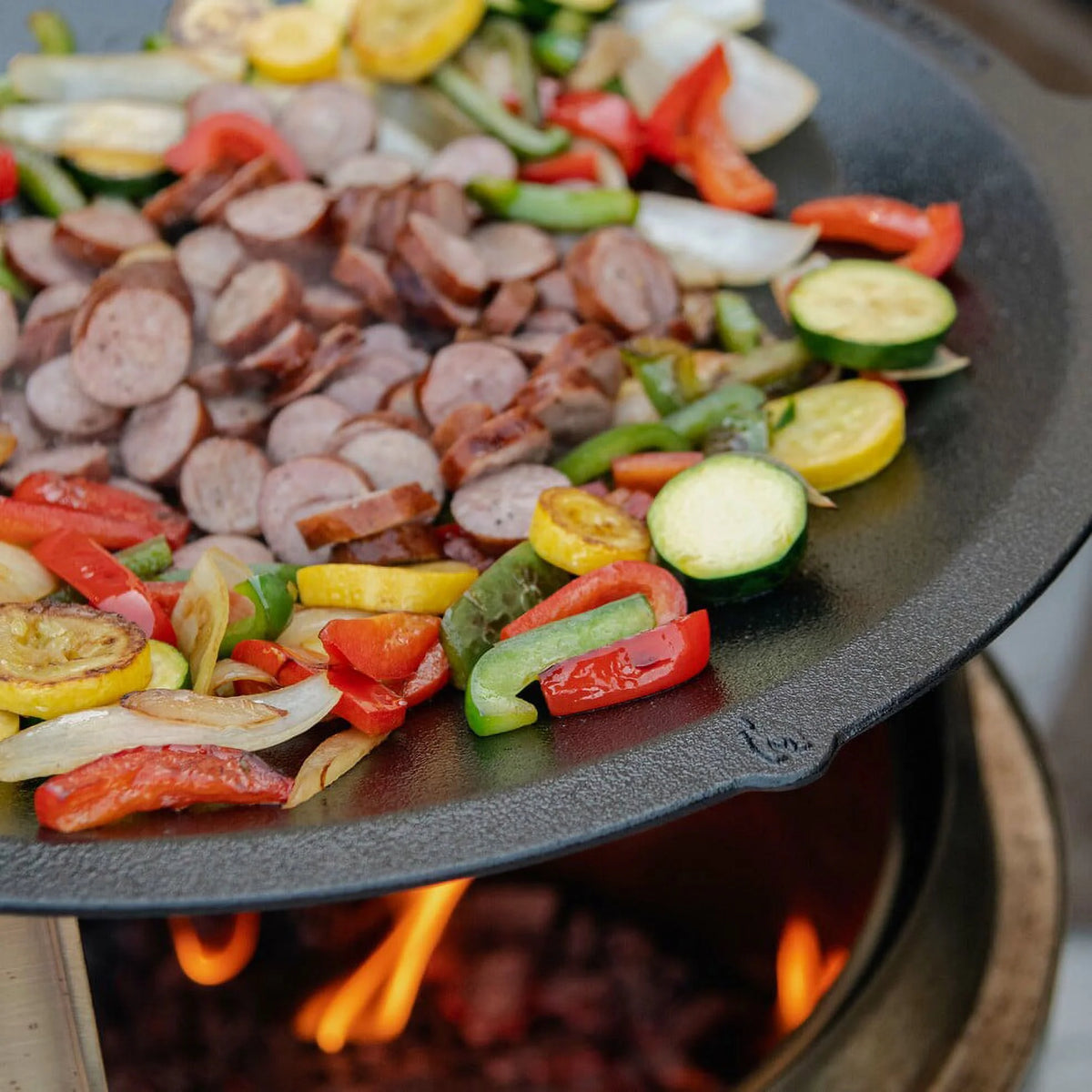 Large Cast Iron Wok Top, 18" Stir Fry Pan T194