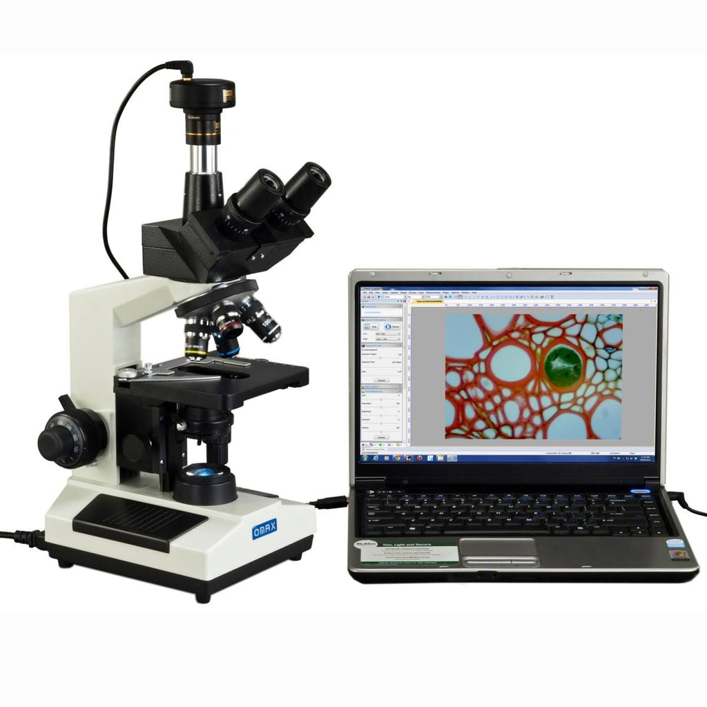40X-1000X Trinocular Compound LED Microscope with 2MP USB Digital Camera L69647