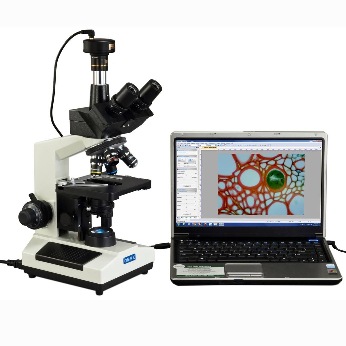 40X-1000X Trinocular Compound LED Microscope with 2MP USB Digital Camera L69647