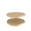 Almond Polymer D-Shape Lazy Susan 2-Shelf K704505