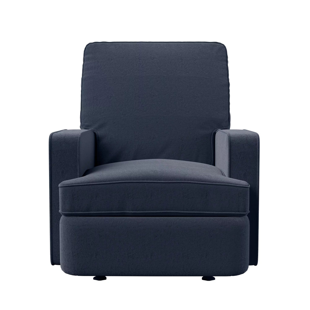 Navy Chenille Rocker Recliner Chair Q5835