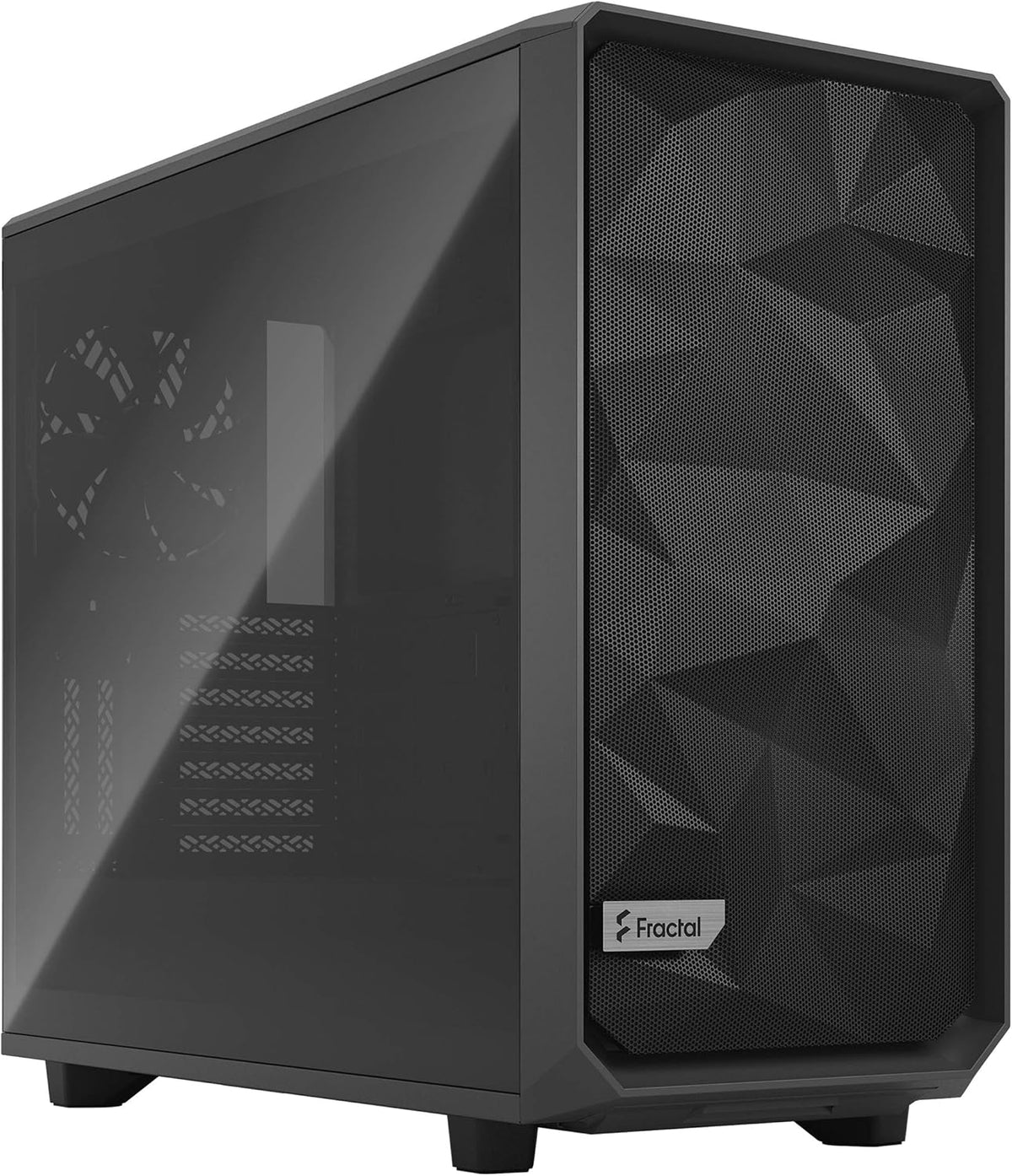 Black ATX Mid Tower Computer Case with Tempered Glass Window Z304143