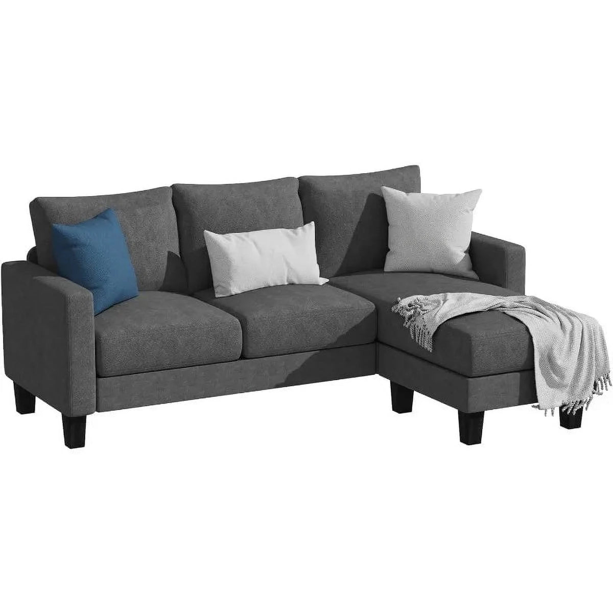 Convertible L-Shaped Sectional Sofa J4394