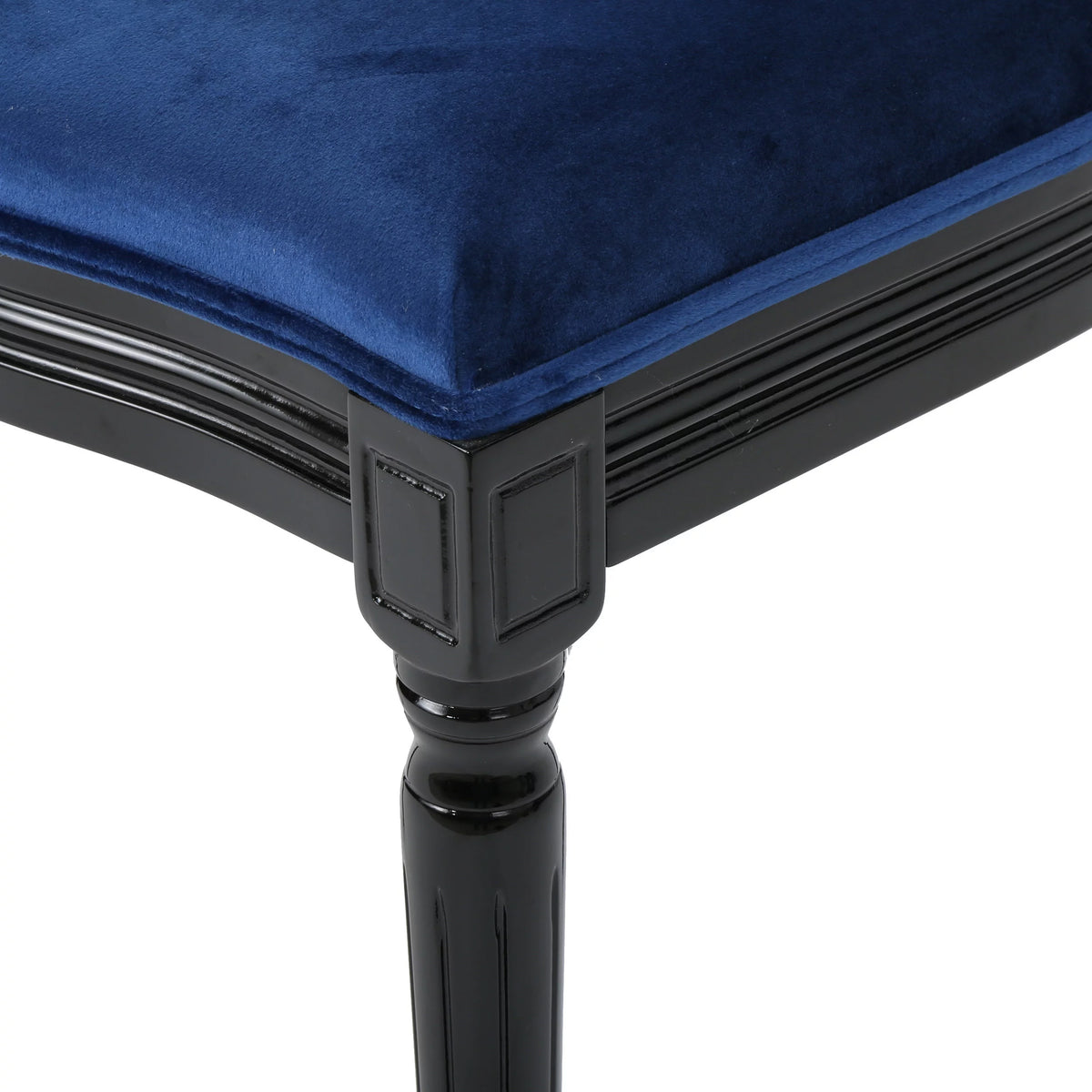 Velvet Dining Chairs Set of 4 Navy Blue O748