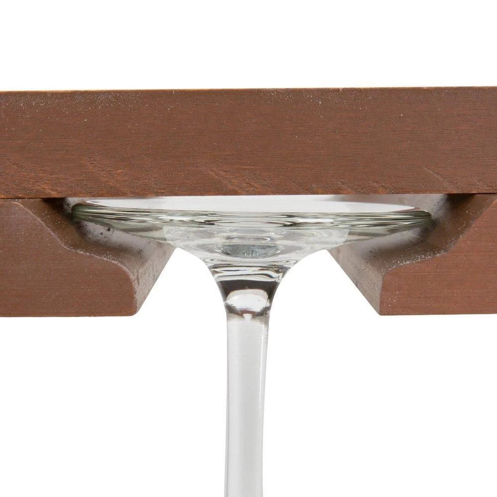 Walnut Glass Rack, 14 x 35 in. C94349