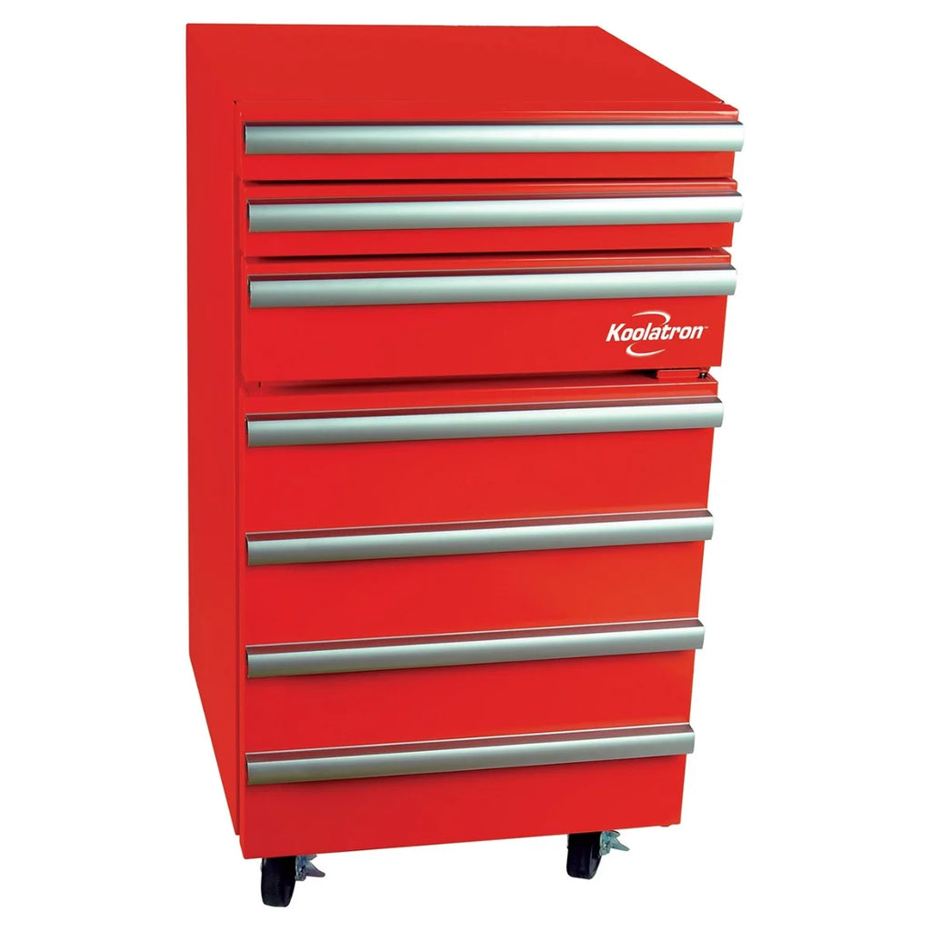 Red Compact Fridge with Built-in Tool Storage B659091