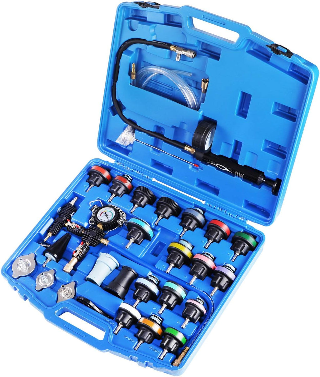 28PCS Radiator Pressure Tester Coolant Vacuum Refill Kit Z1240