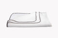 White/Charcoal Linen Tablecloth 54 in W x 54 in L S619668