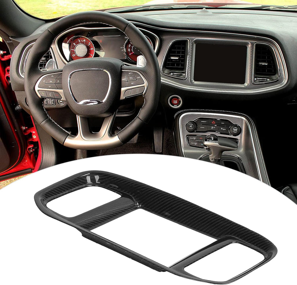Gloss Black Carbon Fiber Car Stereo Radio Fascia Frame B580845