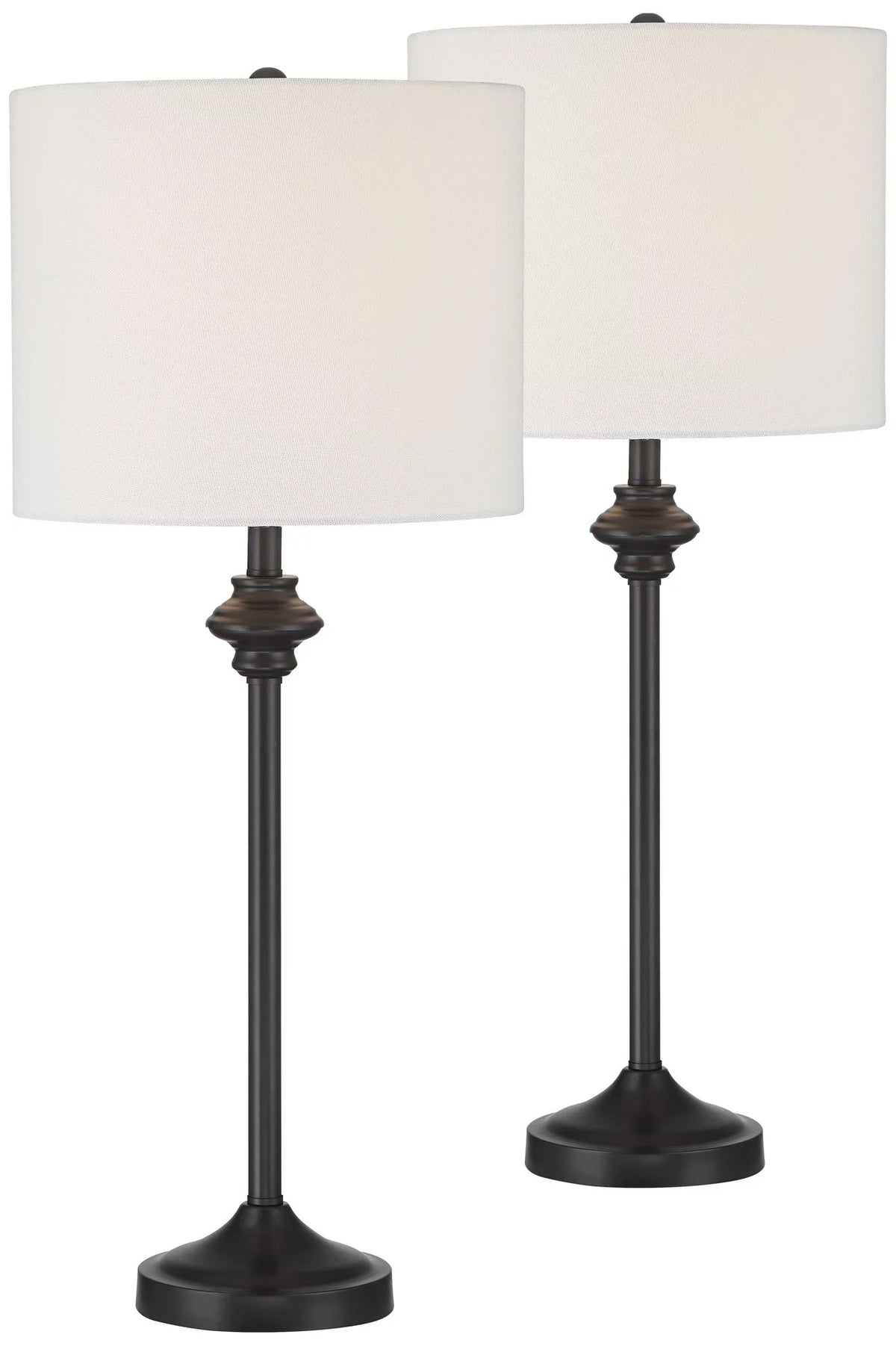 Set of 2 Black Metal Table Lamps E96811