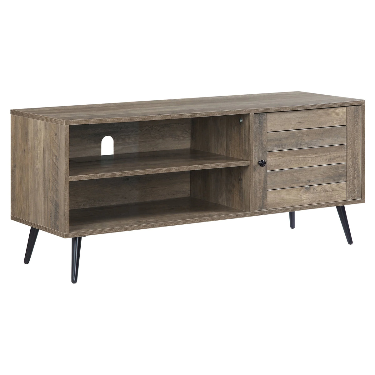 Rustic Oak Black TV Stand C109