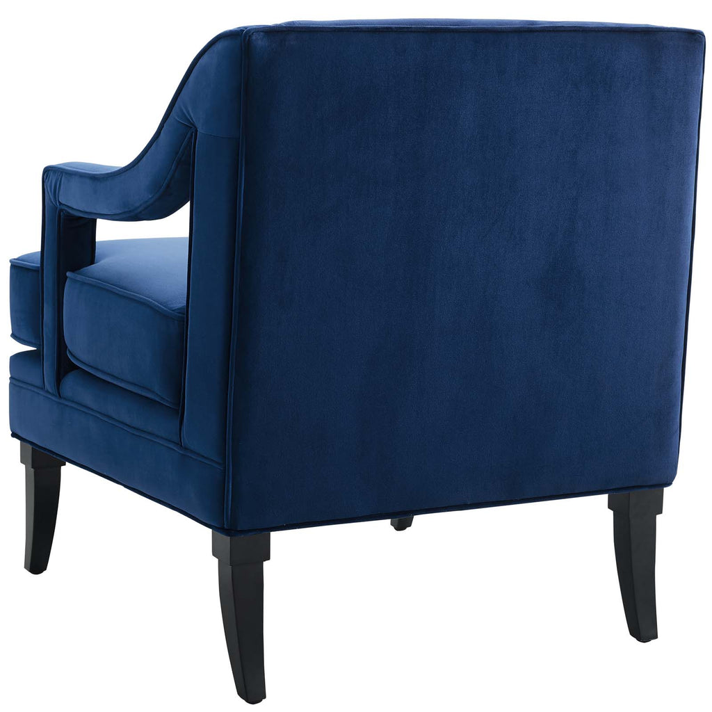 Set of 2 Blue Navy Velvet Accent Chair P8028