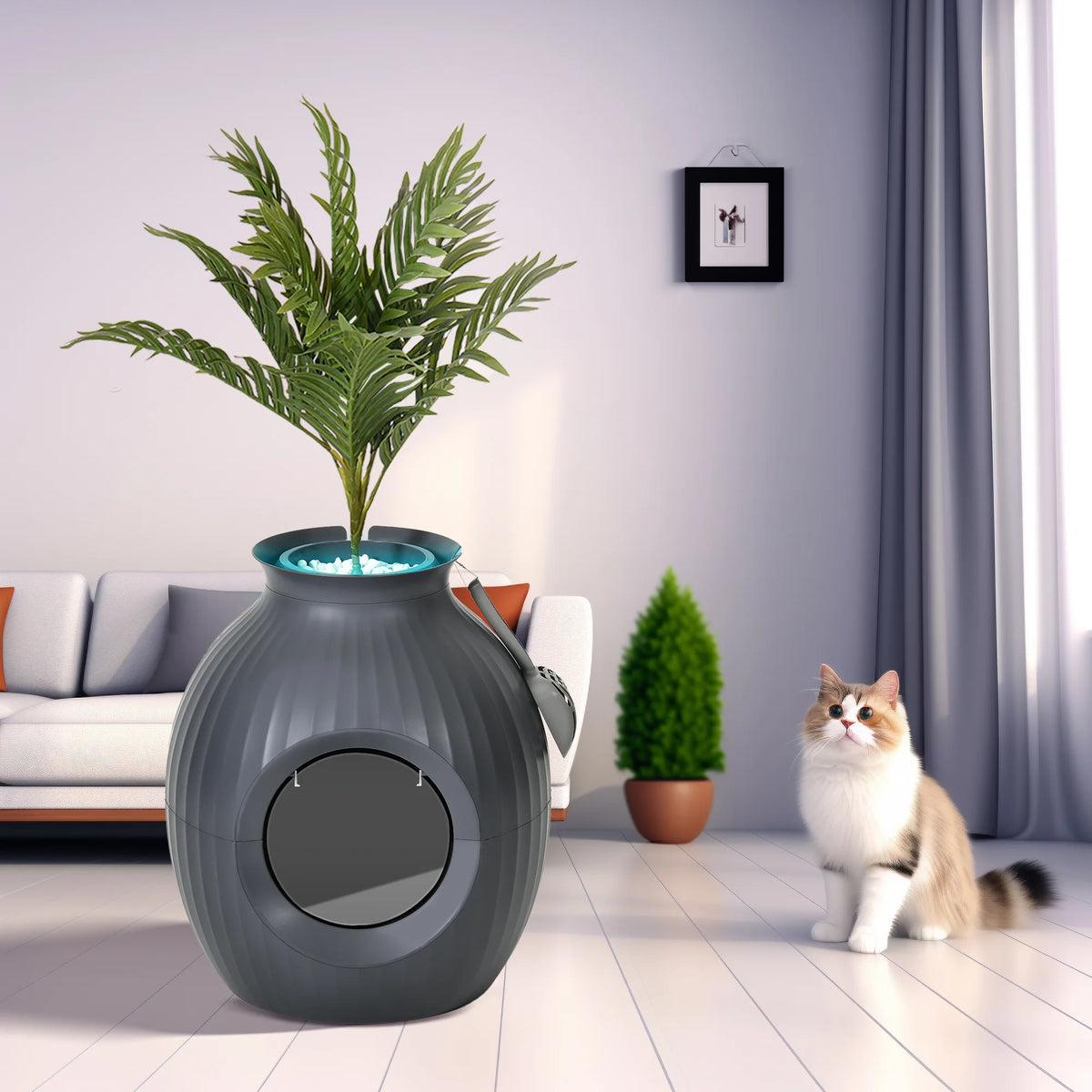 Enclosed Cat Litter Box with Odor Control Q545274