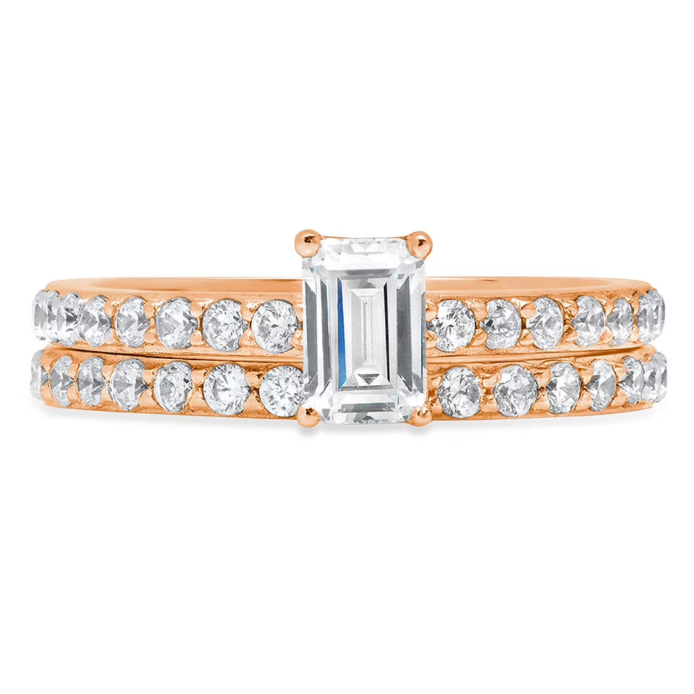 18K Rose Gold Engagement Ring with Natural Diamond V36583