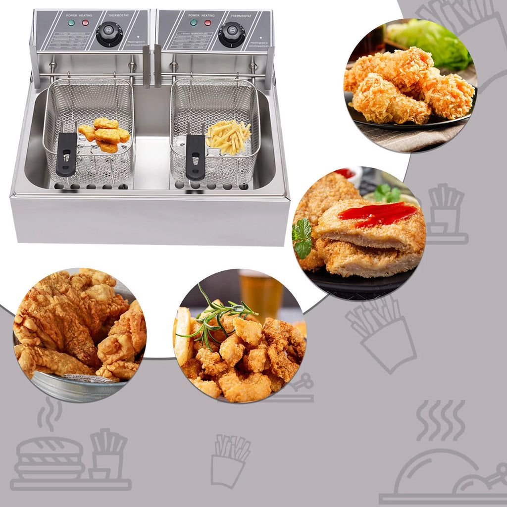 5000W 12L Stainless Steel Electric Deep Fryer Z601