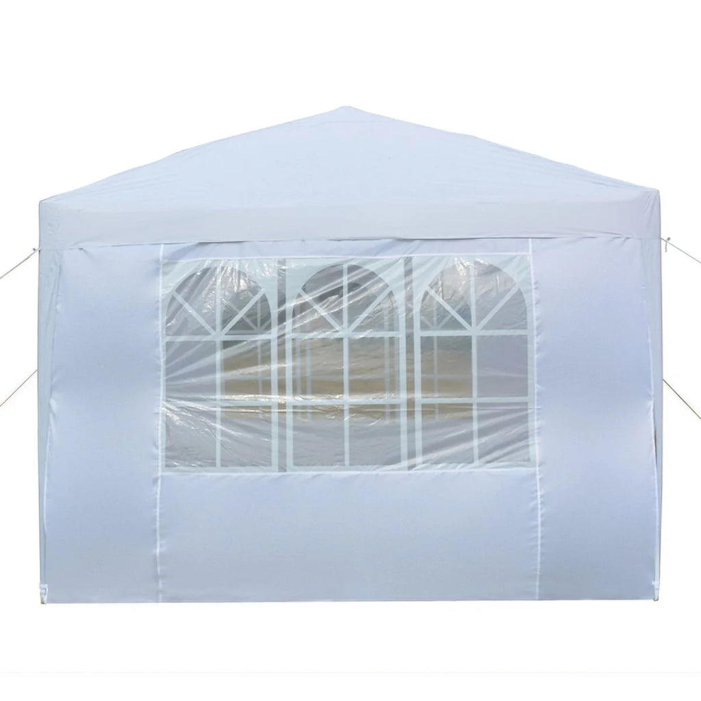 3 x 3m Two Doors Two Windows Waterproof Folding Tent White D835