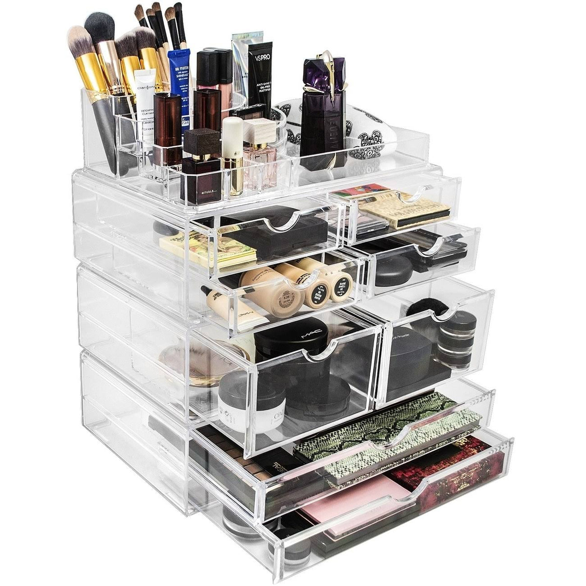 X-Large Stackable Makeup Storage Case with Detachable Drawers Y924