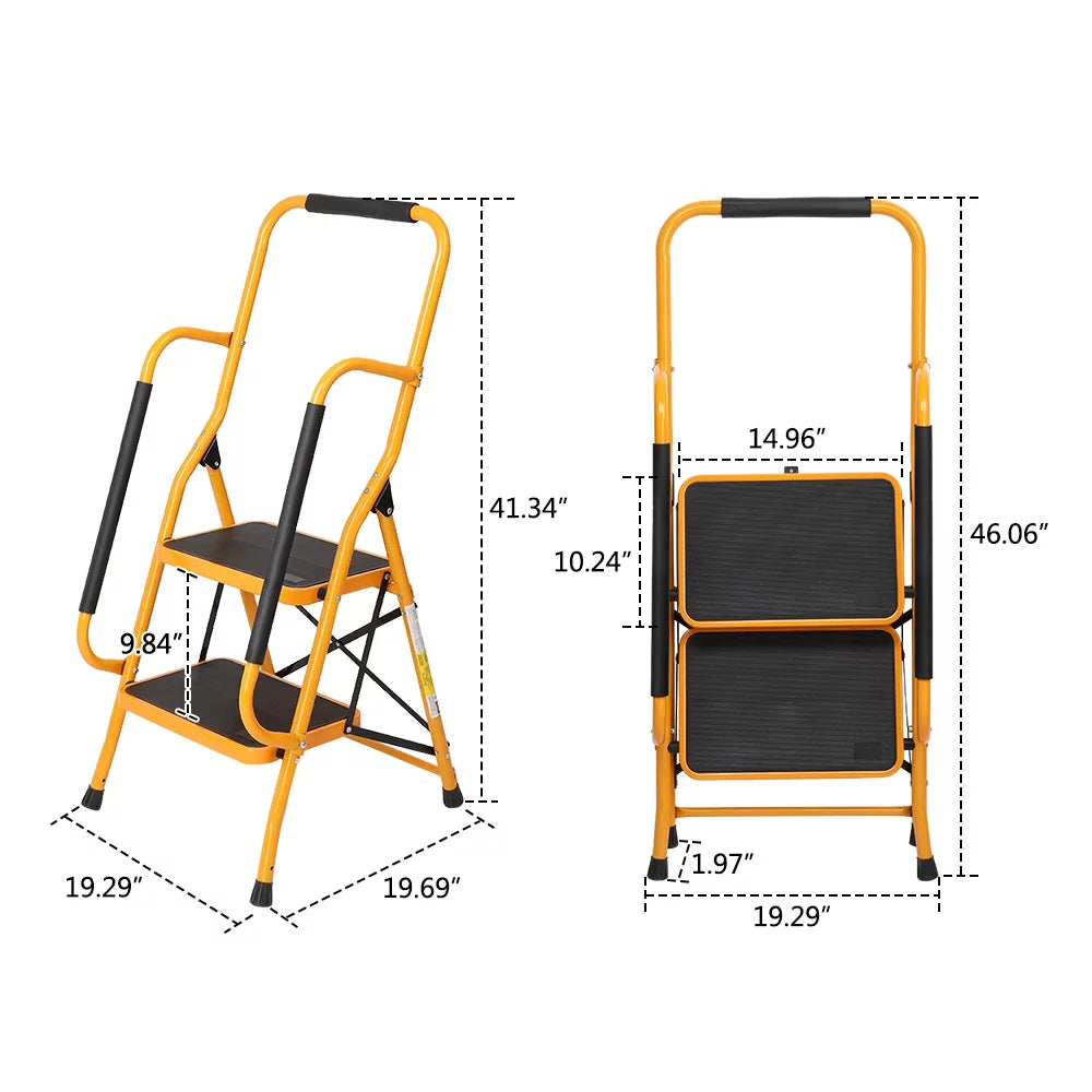 4 Step Iron Stool with Handgrip C7425