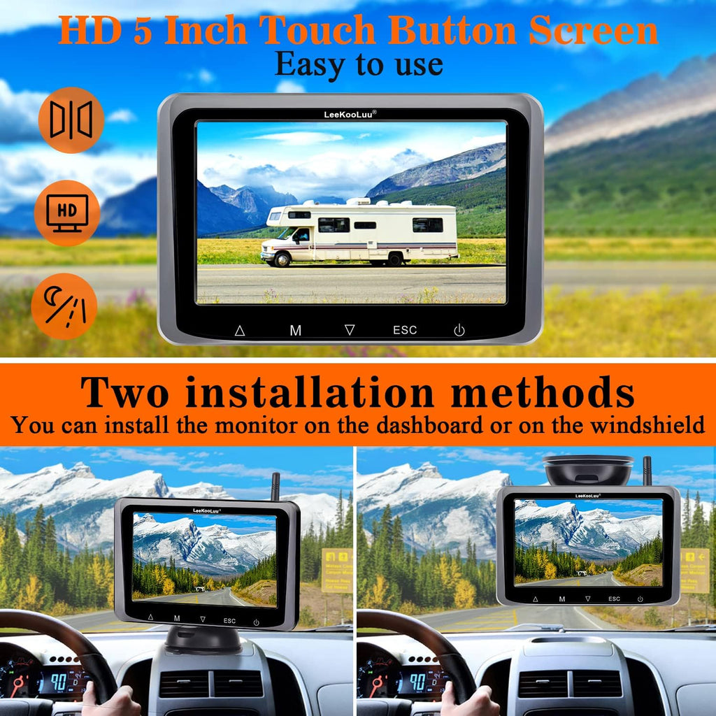Wireless Backup Camera with 5 Inch Touch Screen J814794