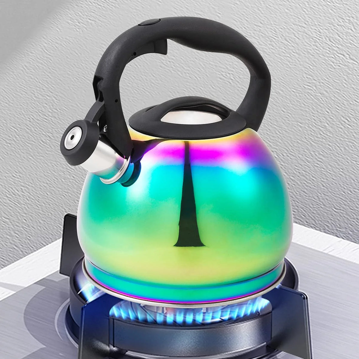 Rainbow Whistling Tea Kettle Stainless Steel 3.2 Quart V115138