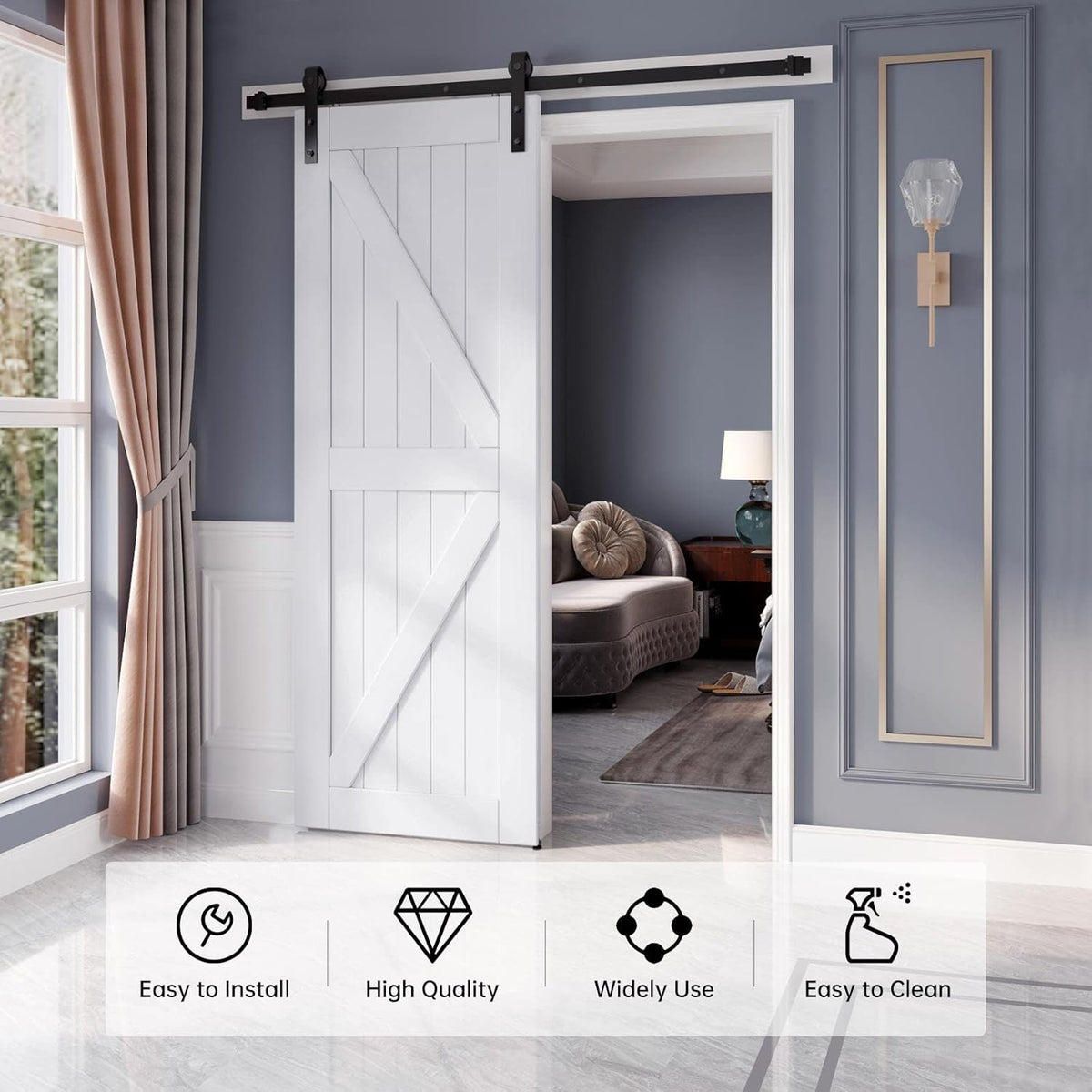 White Barn Door Slab E2020