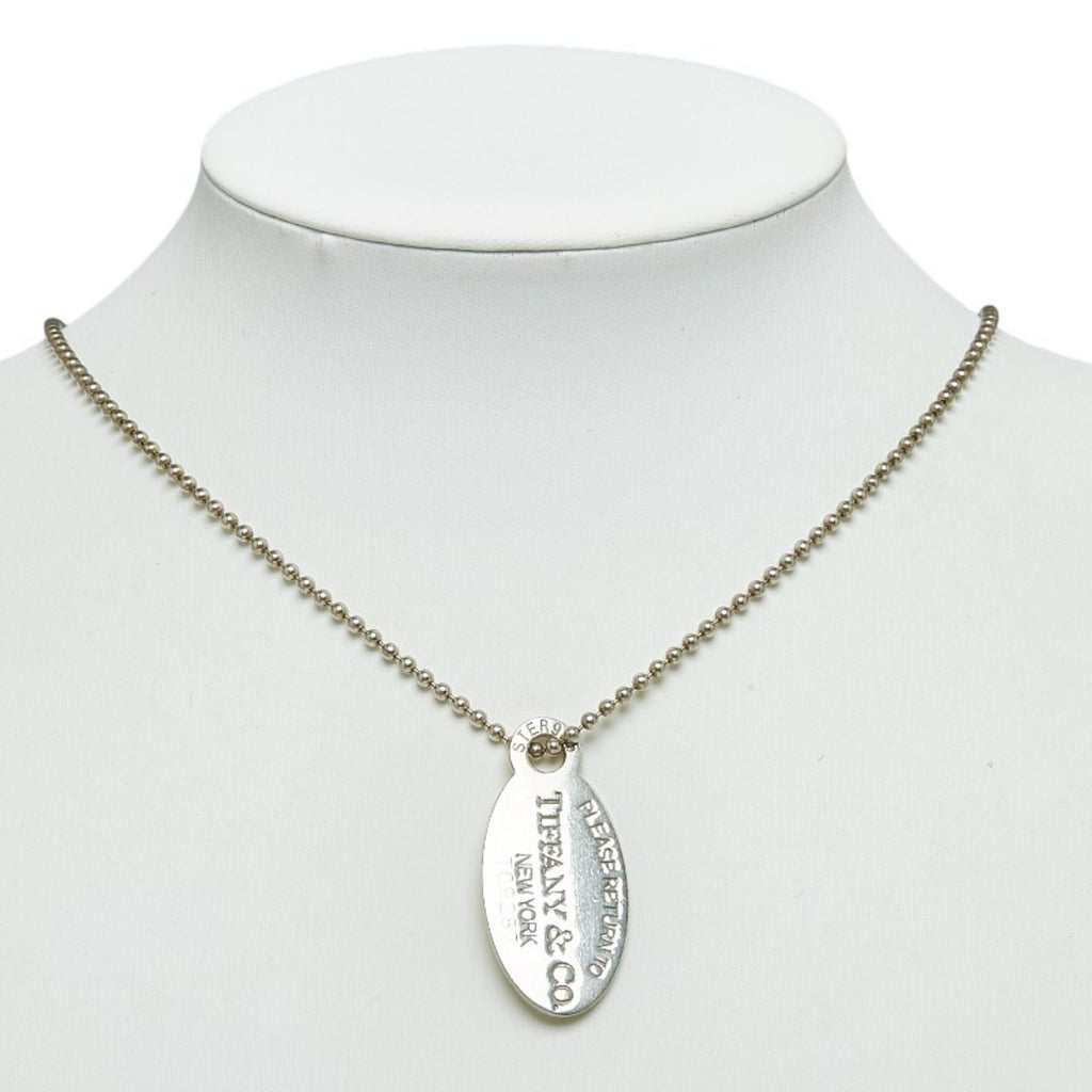 Oval Tag Necklace SV925 Silver B275