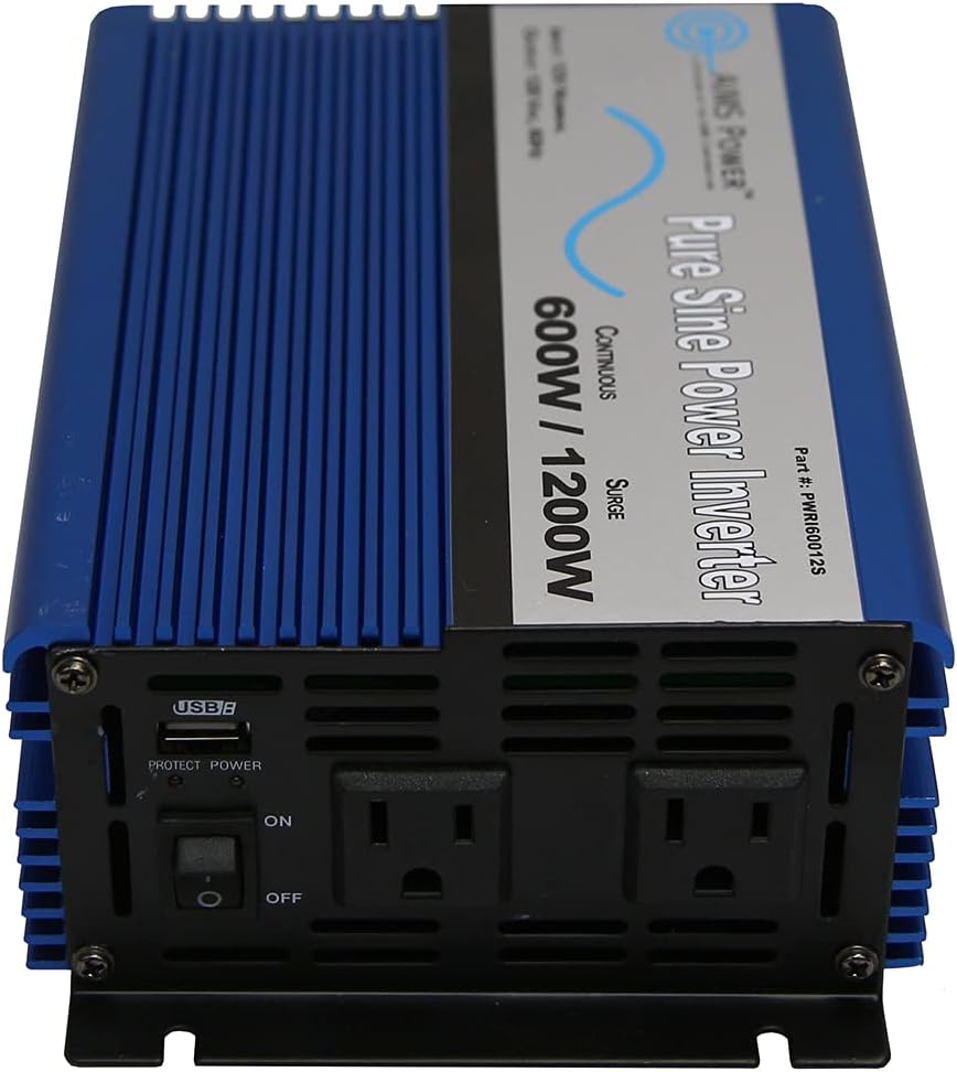 600 Watt Pure Sine Inverter 12 VDC to 120 VAC K16960