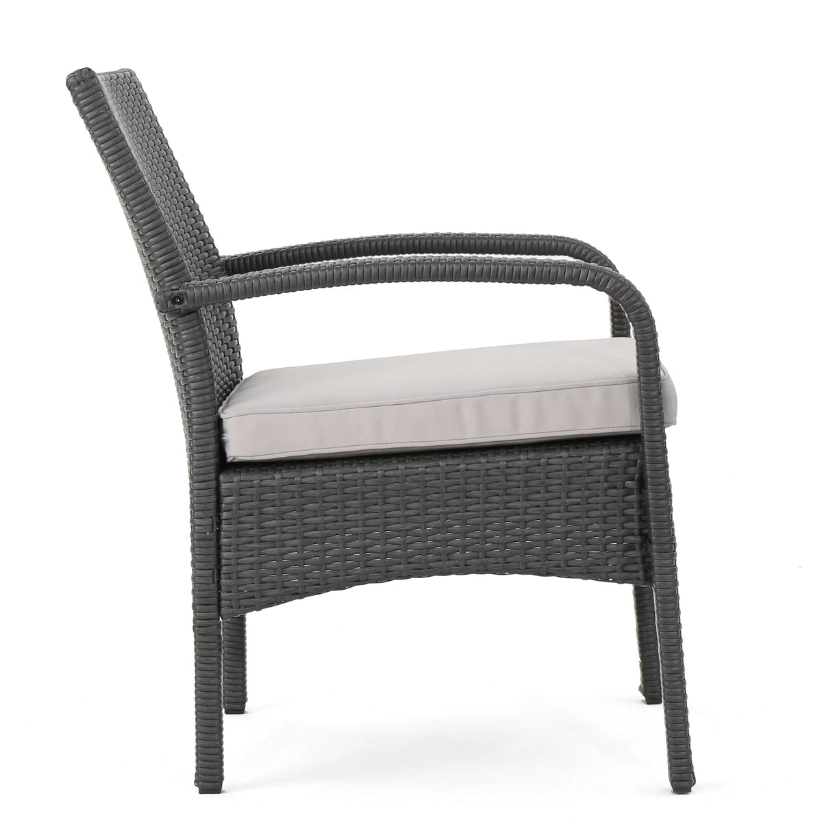 Outdoor Wicker Club Chairs with Cushion, Set of 2, Gray U8708