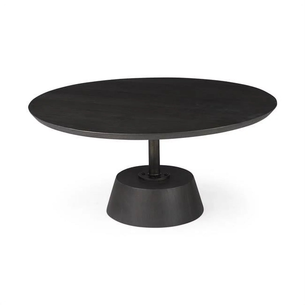 Wooden Pedestal Base Coffee Table E5423