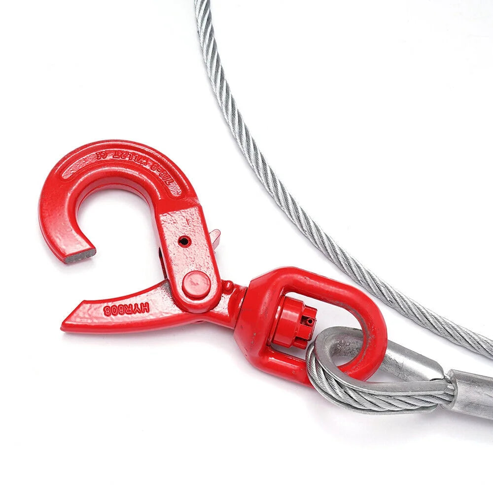 3/8" x 100" Steel Core Wire Rope Winch Cable with Swivel Hook X237