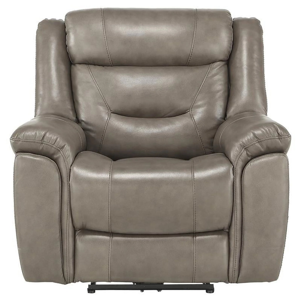 Brown Top Grain Leather Power Reclining Chair W53603