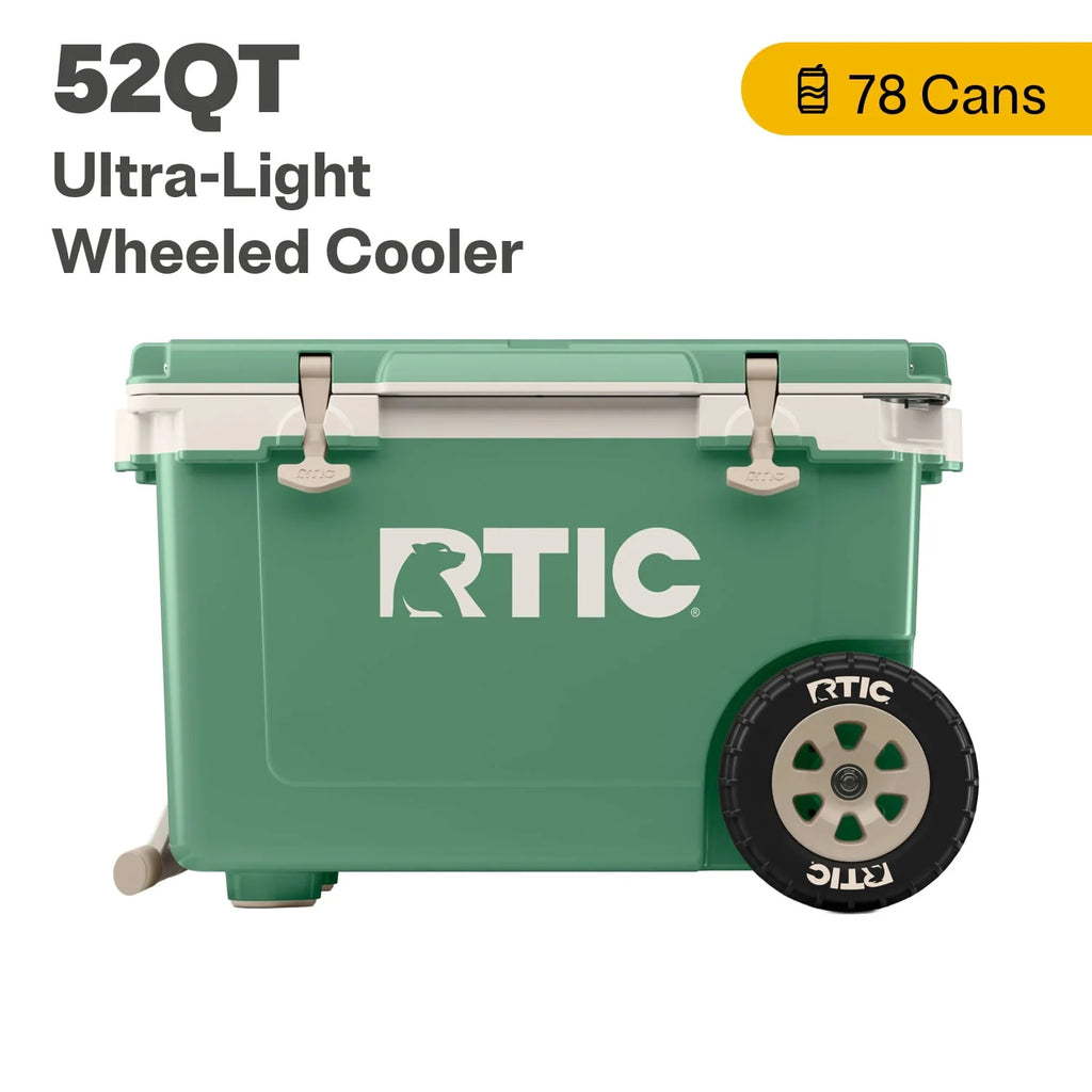 52 QT Wheeled Hard-Sided Ice Chest Cooler V4518