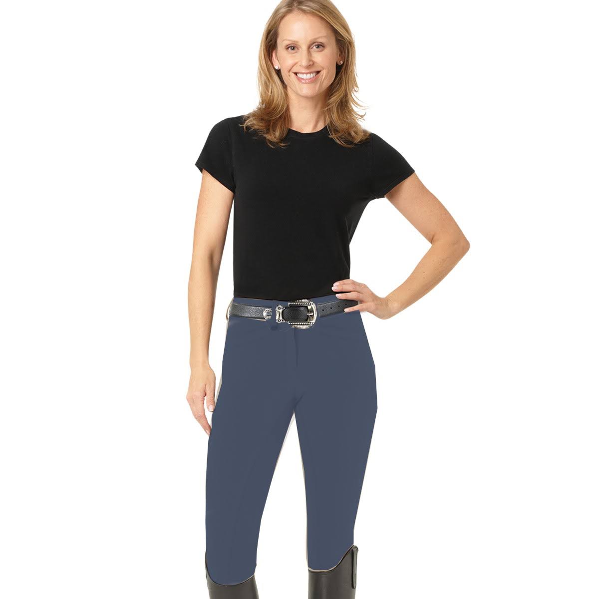 Monaco Blue Front Zip Full Seat Breech T3335