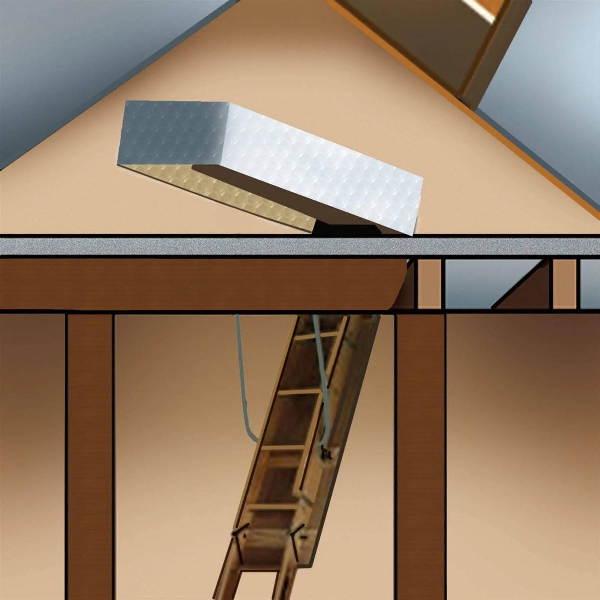 Air Double Reflective Attic Ladder Insulation Protector Q467