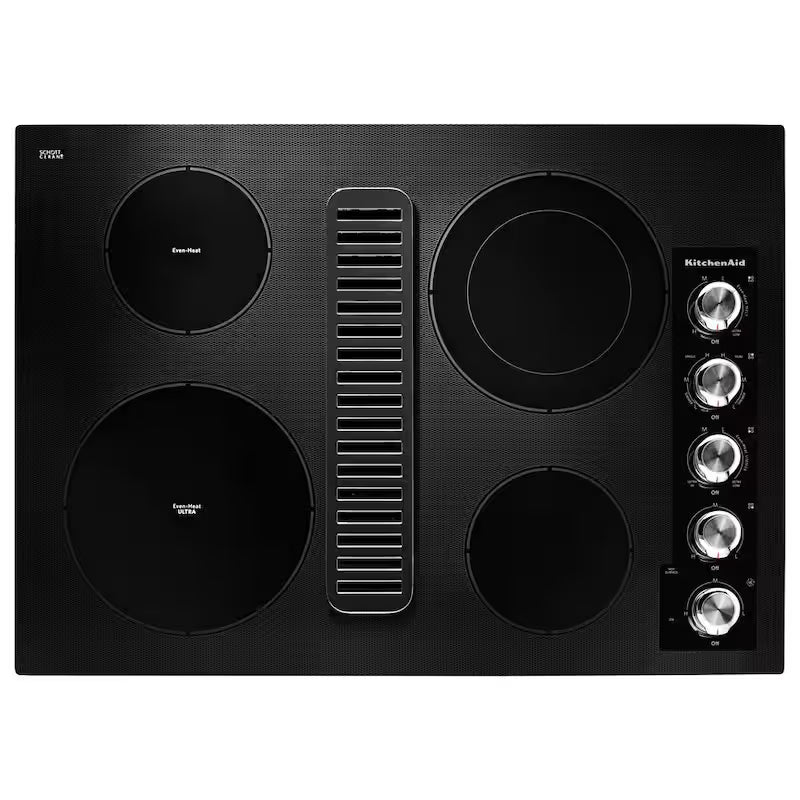 Electric Downdraft Cooktop in Black with 4 Elements N4028