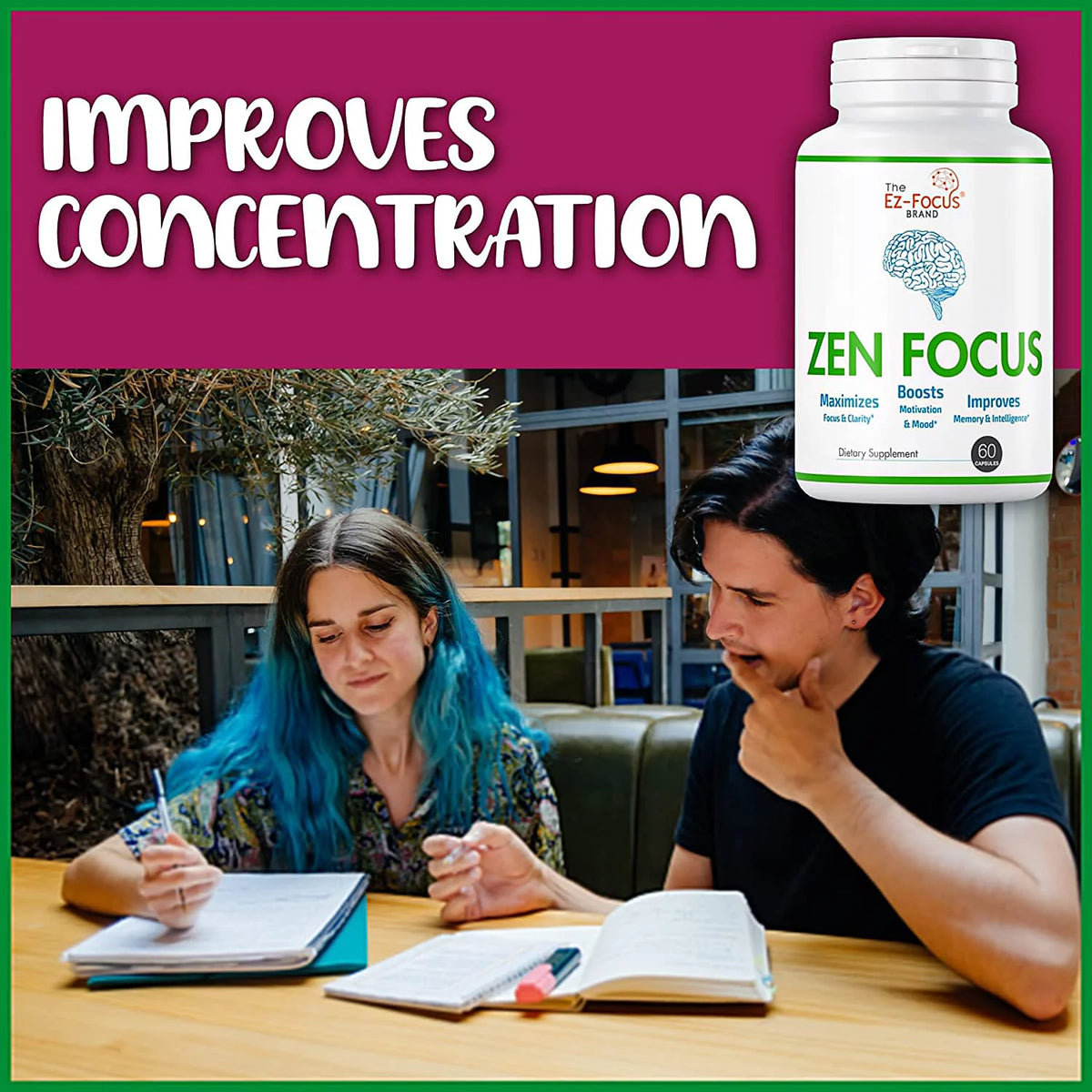 Brain Focus Supplement 60 Pills Y35492