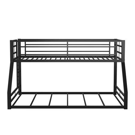 Black Metal Bunk Bed Twin-over-full I301