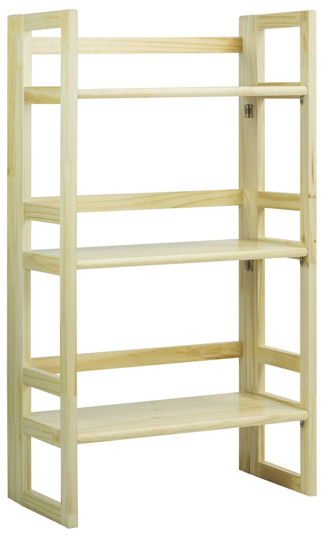 3-Shelf Folding Bookcase, Natural X784