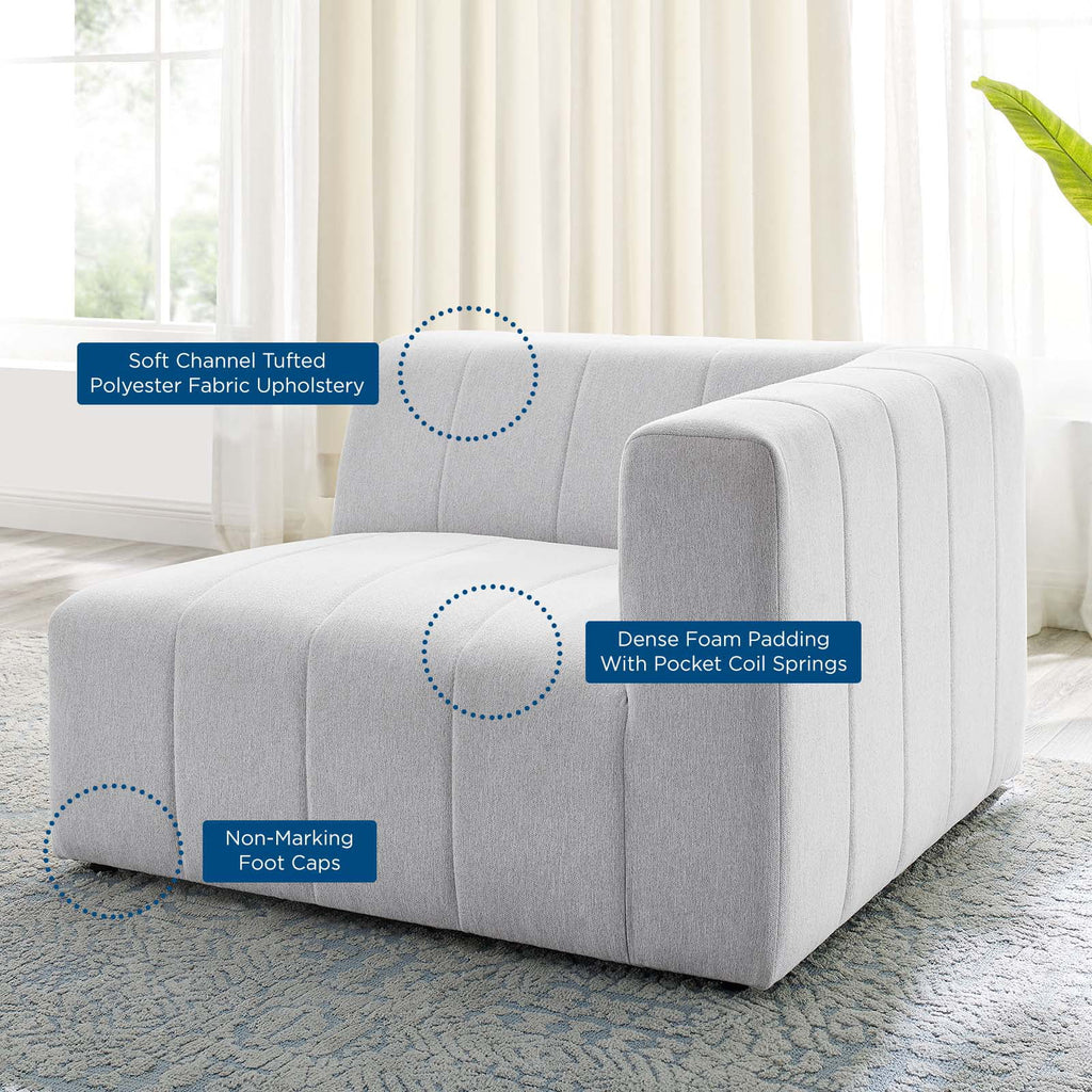 Ivory White Fabric Corner Chair I94493