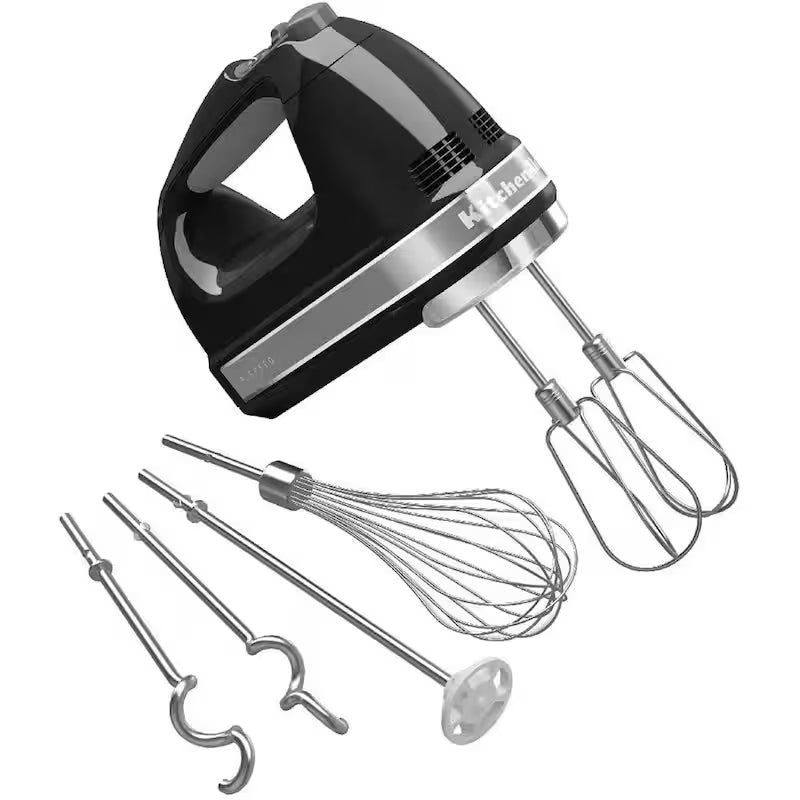 Onyx Black Hand Mixer with Beater and Whisk Attachments I931646